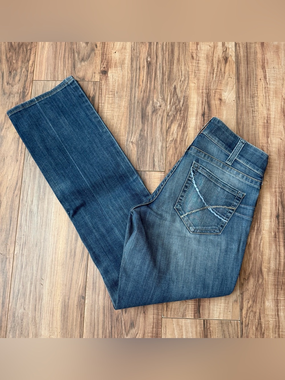 Ariat Women's Bootcut Jeans in Medium Blue Wash Size: 29R x 34 • Heavy Startched